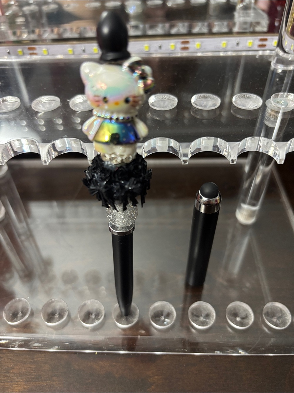 Cute Iridescent Cat Stylus Pen for Kids - Black